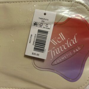 NWT Belk Cream Cosmetic Bag